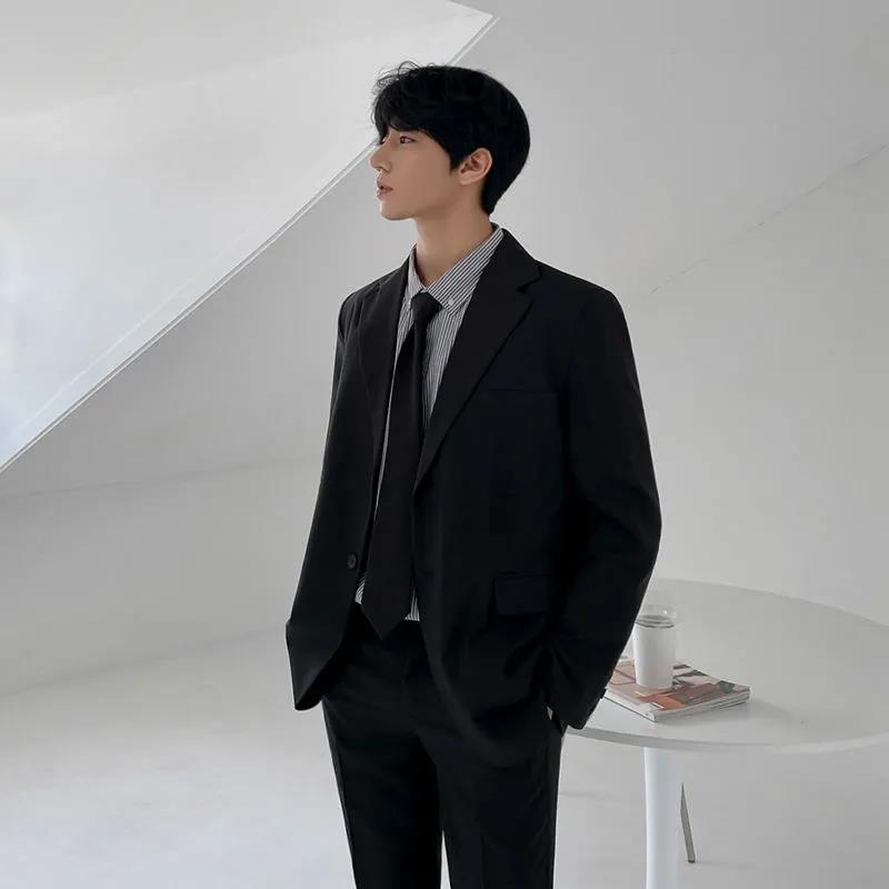 Casual Small Suit Jacket Spring Summer Autumn and Winter Handsome Trend Men's Formal Suit Jacket Trousers Two-piece Suit
