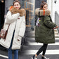 Women's Cotton-padded Jacket Mid-length Large Fur Collar Cotton-padded Jacket Plus Size Korean Student Loose Thick Coat Women