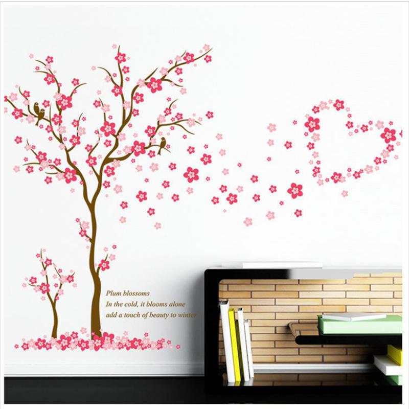 Living Room Removable Wall Sticker Bedroom Warm Sticker Wallpaper Wall Painting Big Tree Plum