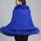 Autumn and Winter Imitation Fox Fur Coat Ladies Shawl Cloak Loose Large Size Short Fur Collar Cloak Thick