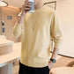 Autumn and Winter Half Turtleneck Sweater Men Loose Trend Base Sweater Casual Solid Color Sweater