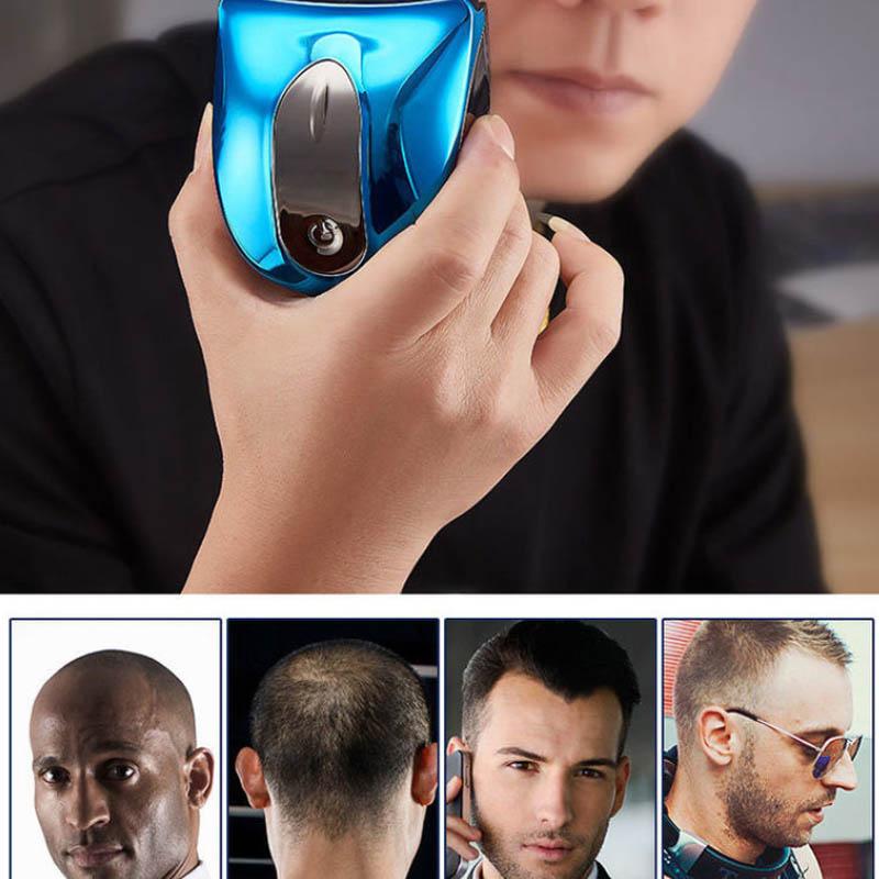 Home Self-service Hair Clipper Men's Inch Head Shaved Head Artifact Electric Clipper Waterproof Electric Hair Pusher