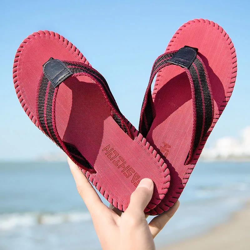 Flip-flops Men's Summer Sandals Non-slip Soft-soled Student Beach Shoes