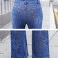 High Waist Stretch Jeans Ladies Spring and Autumn Loose Slim Wide-leg Pants Long Flared Pants