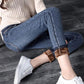 Coffee Velvet Slim Jeans Women's Winter Plus Velvet Thickening Outer Wear Trousers High Waist Leggings Warm Pants with Velvet Feet
