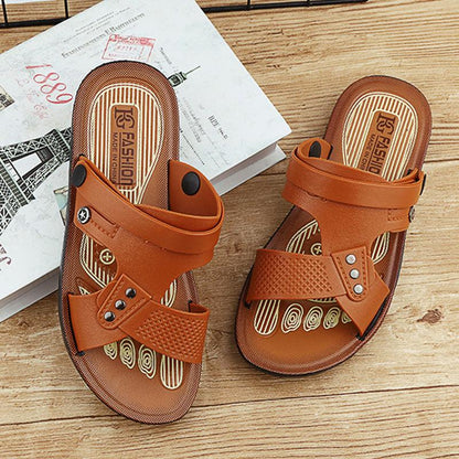 Sandals Men Summer New Open-toed Youth Beach Shoes Dual-use Beach Sandals and Slippers Non-slip Men's Sandals