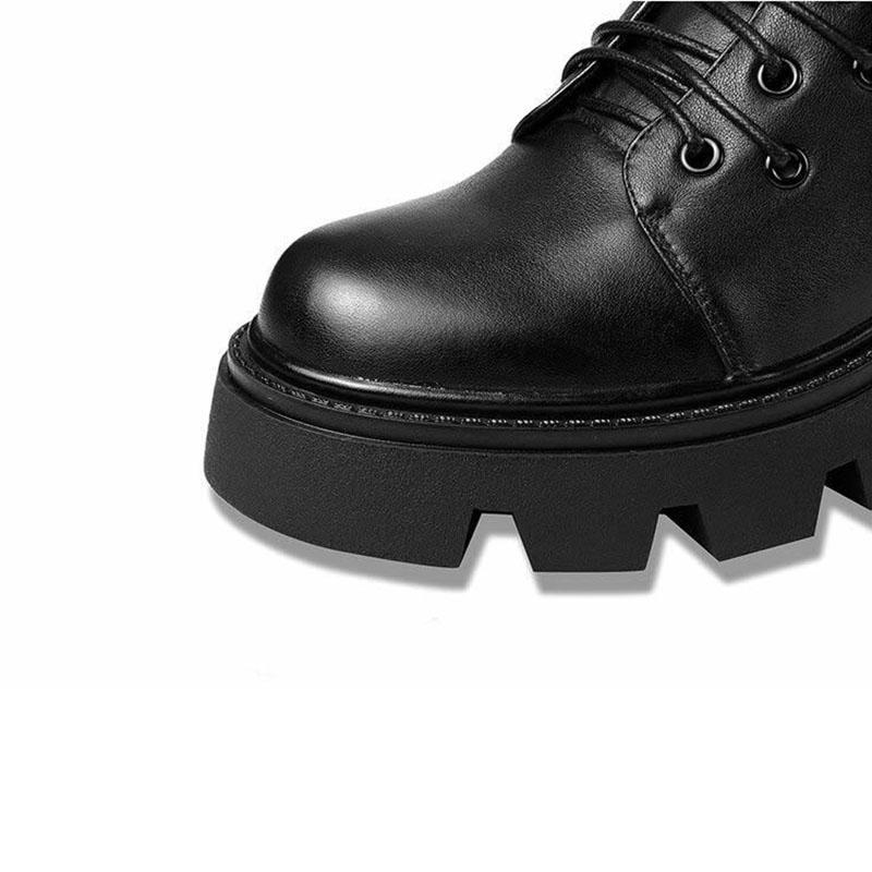 Autumn and Winter Martin Boots Belt Buckle Short Boots British Shoes Snow Boots Plus Velvet Warm Cotton Boots Motorcycle Shoes
