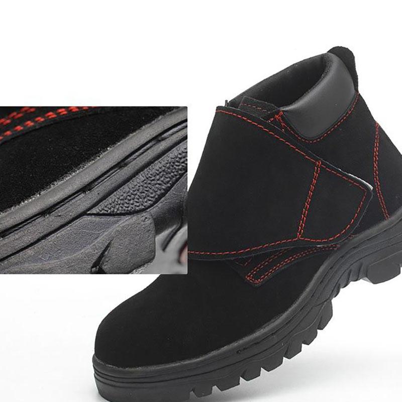 Summer High-cut Labor Insurance Shoes Anti-smashing and Anti-piercing Safety Shoes Suede Leather Steel Toe Cap Wear-resistant Safety Shoes