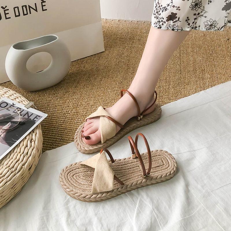 Summer Fashion Flat Sandals and Slippers Simple Versatile Casual Lazy Shoes Outdoor Beach Sandals