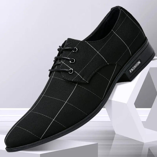 Men's Cloth Face Versatile Men's Korean Version British Formal Wear Pointy Breathable Suit Casual Shoes