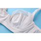 Women's Comfortable Embroidered Underwear Adjustable Bra for Big Breasts Sexy Lace Mesh Floral Gather Straps Brassiere Full Cup Pad Solid Underwear