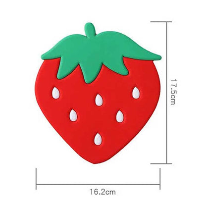 1pcs/2pcs/4pcs Cartoon Fruit Cute Table Mat Silicone Mat Non-slip Anti-scalding Coaster