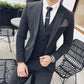 Business Casual Jacket Pants Vest Inch Shirt Four-piece Suit Slim Suit Groom Handsome Wedding Dress Male Fashion Solid Color Suit
