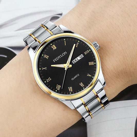 Casual Automatic Mechanical Watch Men's Sub Dial  Slim Simple Genuine Watch Wristwatch