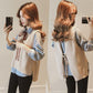 Spring and Autumn Vest Shirt Two-piece Long-sleeved Turn Down Collar Bottoming Shirt Top Shirt