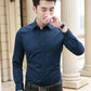 Men's White Shirt Long-sleeved Spring and Autumn Bottoming Shirt Korean Version of The Slim-fit Business Formal Suit with Work Shirt