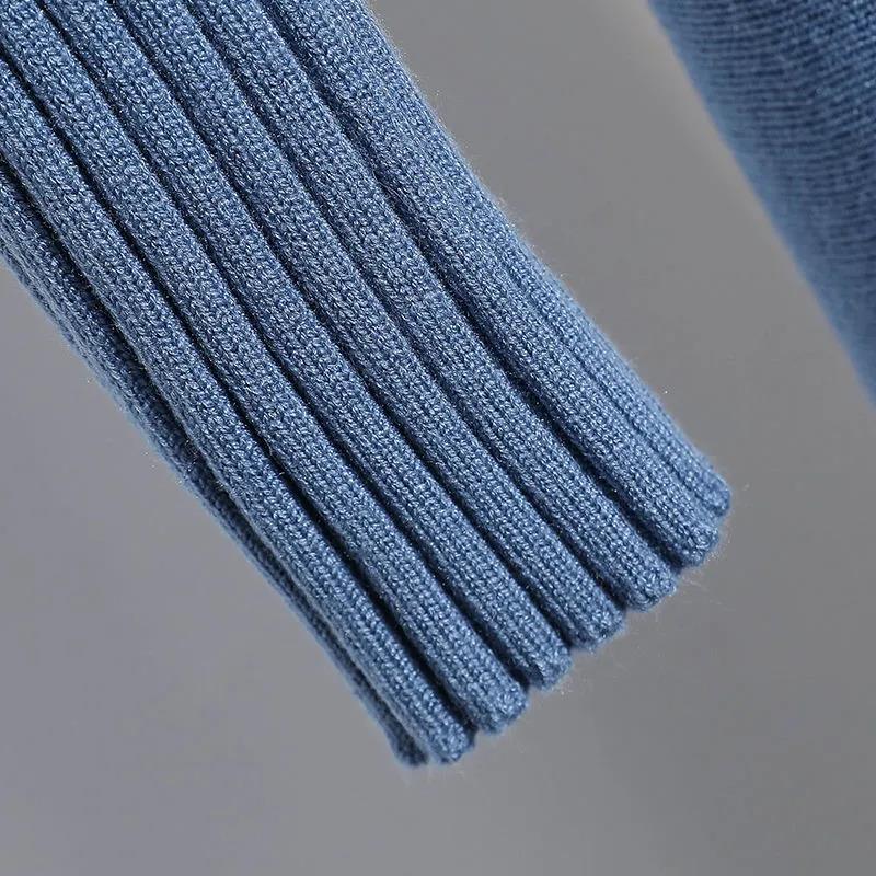 Spring and Autumn Dress Women 2021 All-match Slimming Base Dress Mid-length Fake Two-piece Knitted Dress
