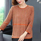 Spring Cutout Knitted Sweaters Women Casual Pullovers Boutique Long-sleeved Bottoming Shirts  Mom Wear