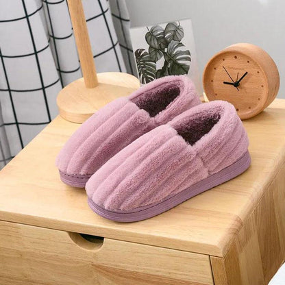 Women's Autumn and Winter Cotton Slippers Thick Bottom Warm Plush Cotton Shoes Couples Lover's Home Anti-Slip Slippers