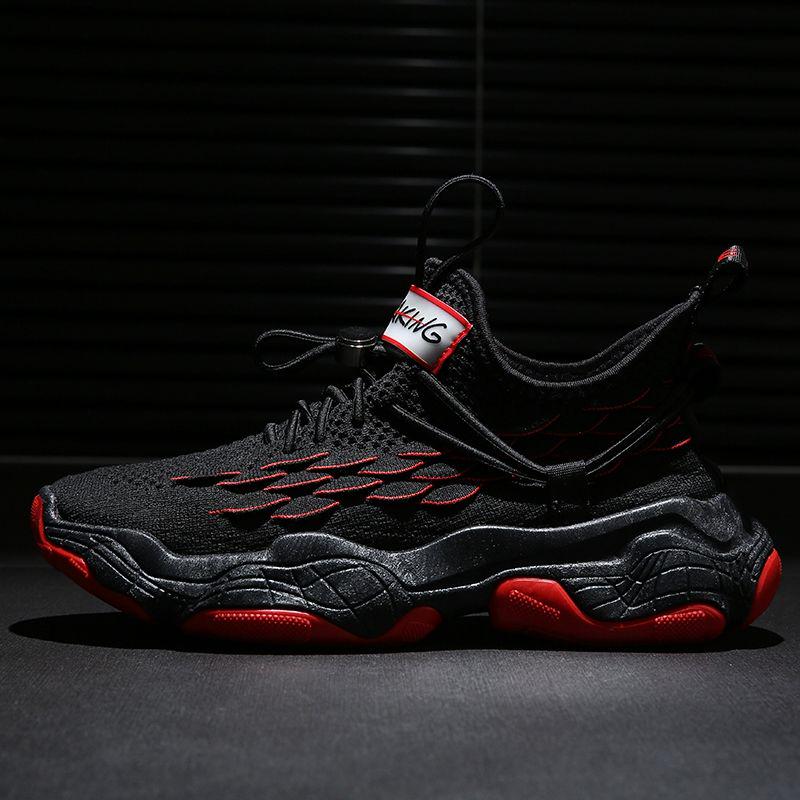 Men Breathable Flying Woven Sneakers Comfortable Light Mesh Running Casual Shoe Fitness Sport Shoes