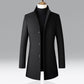 Men's Autumn and Winter Jacket 2021 New Plus Velvet Thick Wool Coat Mid-length Warm Casual Windbreaker