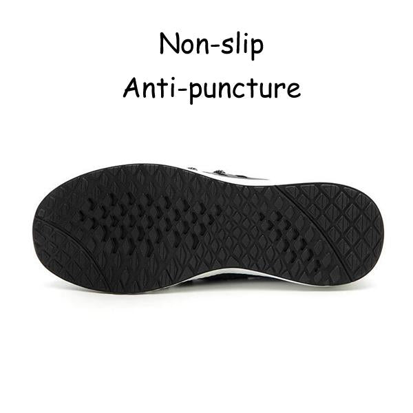 Men Safety Steel Toe Shoes Mens Air Mesh Puncture-Proof Boots Lightweight Breathable Work Sneakers