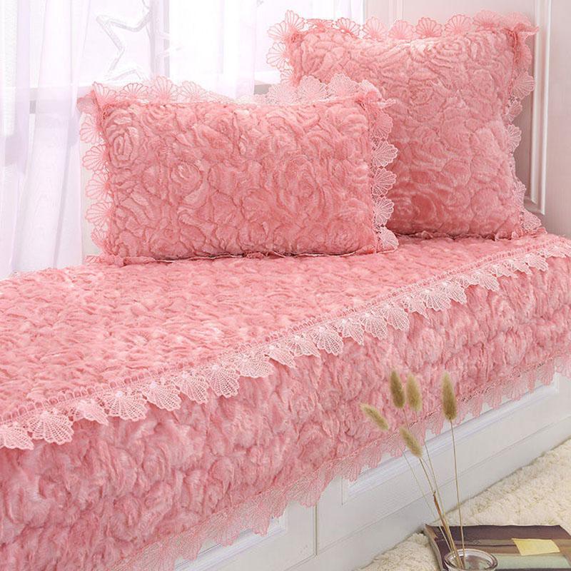 Thick Plush Bay Window Mat Modern Minimalist Non-slip Bedroom Tatami Balcony Mat Window Bench Mat