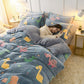 Soft Warm Fleece Bedding Set Winter Home Textile King Size Bed Set Bedclothes Duvet Cover Set