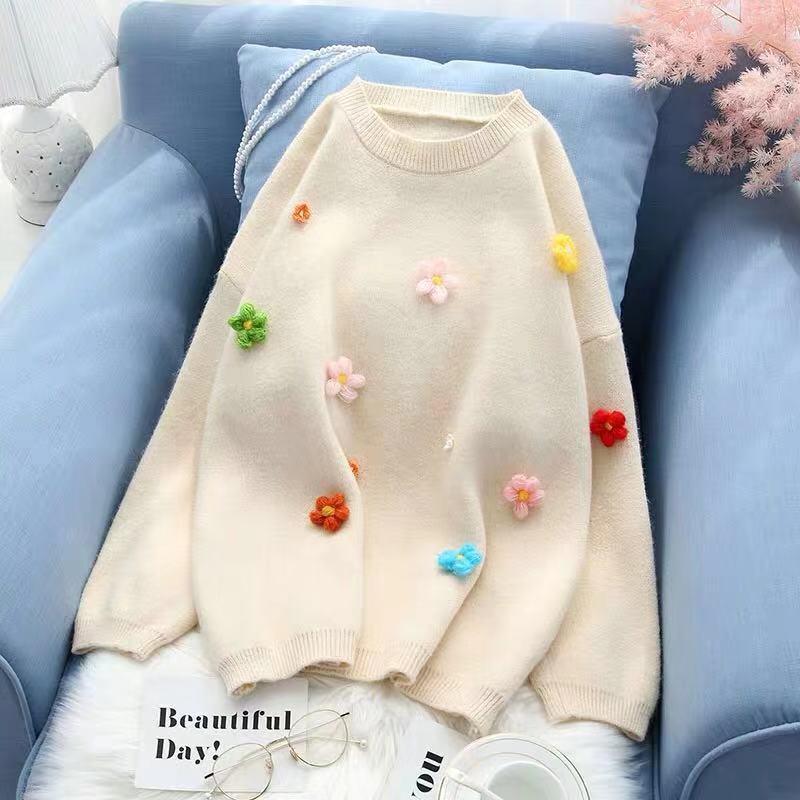 Sweater Women's Pullover Autumn and Winter Loose Wild Small Fresh Sweater Women Tide