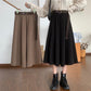 WTEMPO Women Skirt Equipped with Belt Mid-length A-line Skirt Plus Size Fairy Skirt Summer Ruffled Sandy Beach Vacation Daily