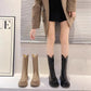 Chelsea Boots Mid-tube Boots Plus Velvet Snow Boots British Style Martin Boots Thick-soled Winter Boots Autumn and Winter