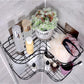 Self Adhesive Bathroom Shower Shelf Metal Wall Mounted Storage Organizer Rack