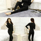 A Set of Thermal Underwear Plus Velvet Thickening Tight Body Slimming Autumn Clothes Long Trousers Women Winter