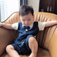 Full Moon One Hundred Days Baby Clothes Boy One Year Old Dress Baby Summer Dress Thin Short Sleeve Pure Cotton Gentleman One-piece