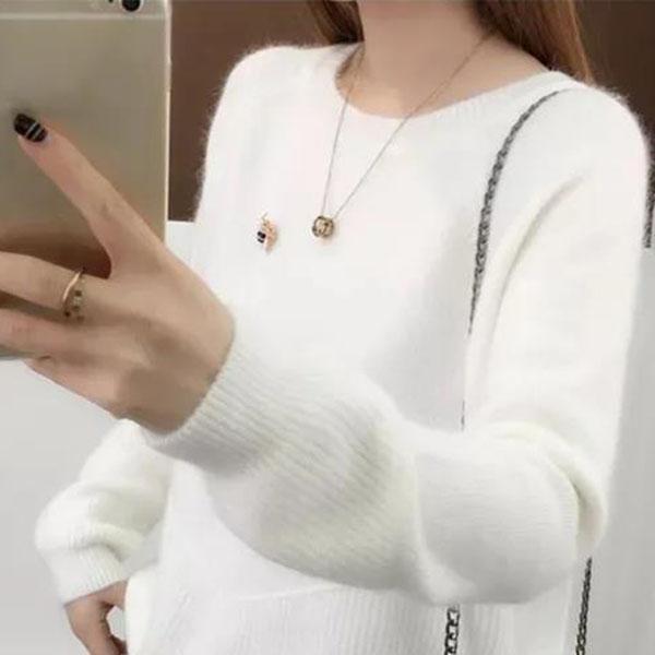 Fall Loose Student Sweater Outer Wear Autumn and Winter Round Neck Knitted Bottoming Shirt