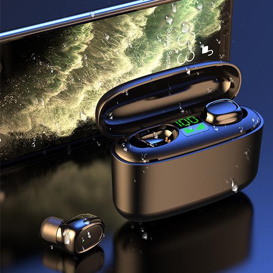 Bluetooth 5.0 Wireless Headphones LED Power Display TWS Earphones Touch Control with Charging Case