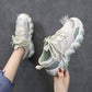 Sports Shoes Women Spring All-match Thick-soled Breathable Casual Shoes Mesh Sports Shoes Comfortable and Light