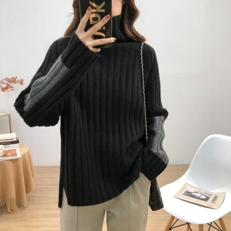 Fall/winter Turtleneck Pullover Sweater Keep Warm Loose Padded Bottoming Shirt Casual Commuter Women's Sweater