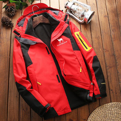 Jacket Winter Men's Three-in-one Detachable Two-piece Outdoor Mountaineering Suit Skiing Plus Velvet Thickening Couple Jacket