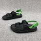 European Women's Shoes Summer Soft Leather Folds Color Matching Open Toe Flat Beach Sports Sandals Women