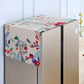 Cotton and Linen Refrigerator Cover Cloth Cartoon Printing Refrigerator Cover Washing Machine Storage Household Dust Cover