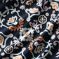 Ethnic Print Silk Dress Summer Round Neck Loose Plus Size Knee-length Light and Cool Floral A-line skirt