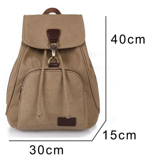 Unisex Backpack Multi-layer Casual Retro Student Computer Bag Travel Canvas High-capacity Schoolbag