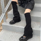Autumn and Winter Warmth Color Slim Horn Wide-legs Millennium JK Wool Knee Pads Warm Thin Leg Legs Set Sock Set