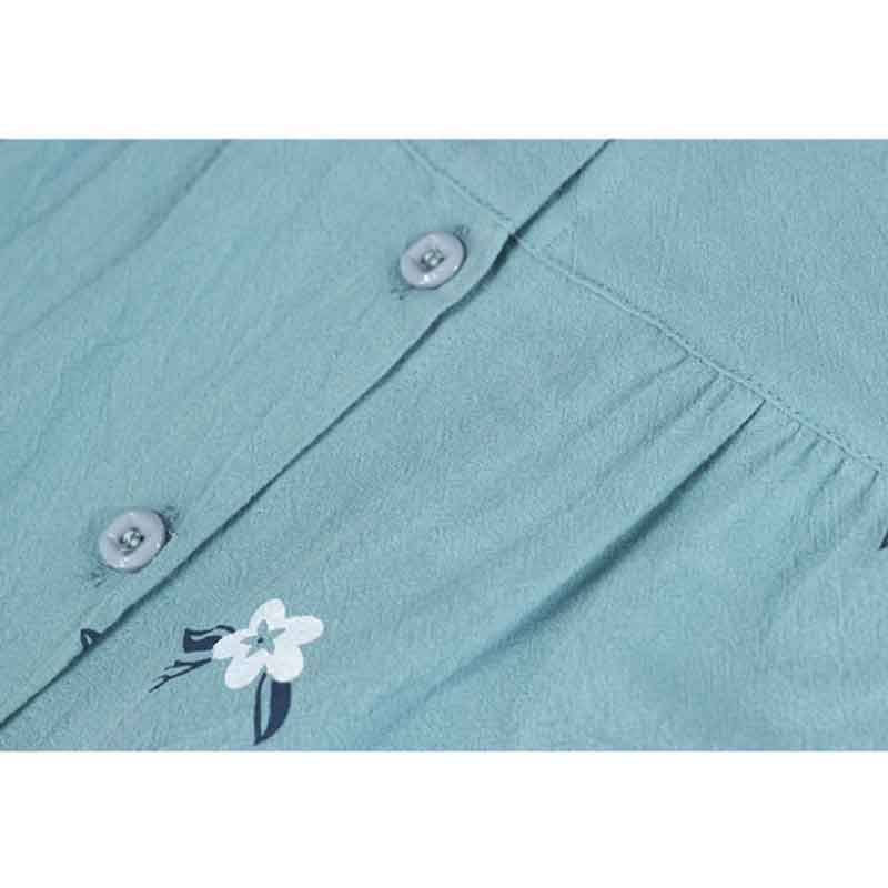 Pure Cotton Large Size Shirt Women's Loose Western Style Sleeve T-shirt Summer Middle-aged Mother's Top