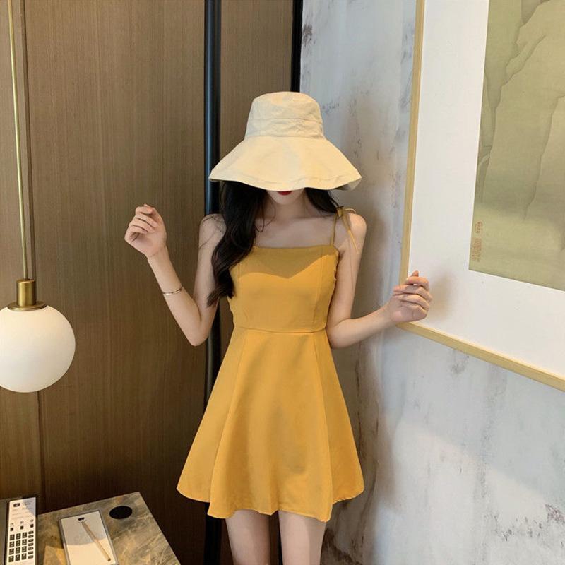 WTEMPOWomen Sexy Strapless Sling Dress Tight-fitting Sleeveless Ruffled Lace-up Nightclub Bar Party  Dress