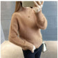 Mohair Half Turtleneck Sweater Short Loose Knit Top Fashion Casual Solid Color Sweater