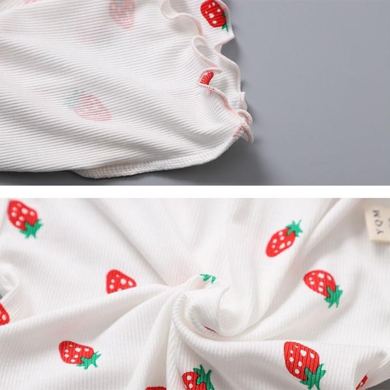 Two-piece Suit Children's Summer Thin Short-sleeved Pajamas Set Children's Home Service Girl's Baby Air-conditioned