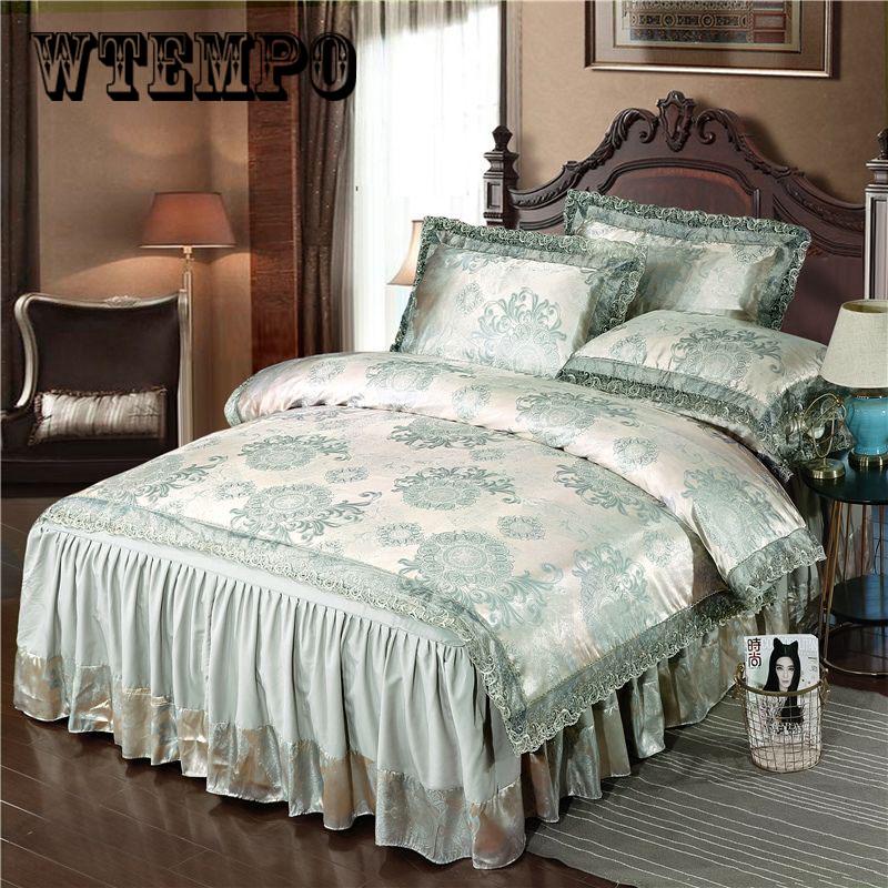 Luxury Jacquard Bedding set Queen King Size Duvet Cover Set Bed Linen bed Cover pillowcase