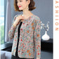 Autumn Winter Floral Cardigan Sweater Women Long Sleeve O-neck  Woolen Sweater Female Plus Size Knitted  Jacket